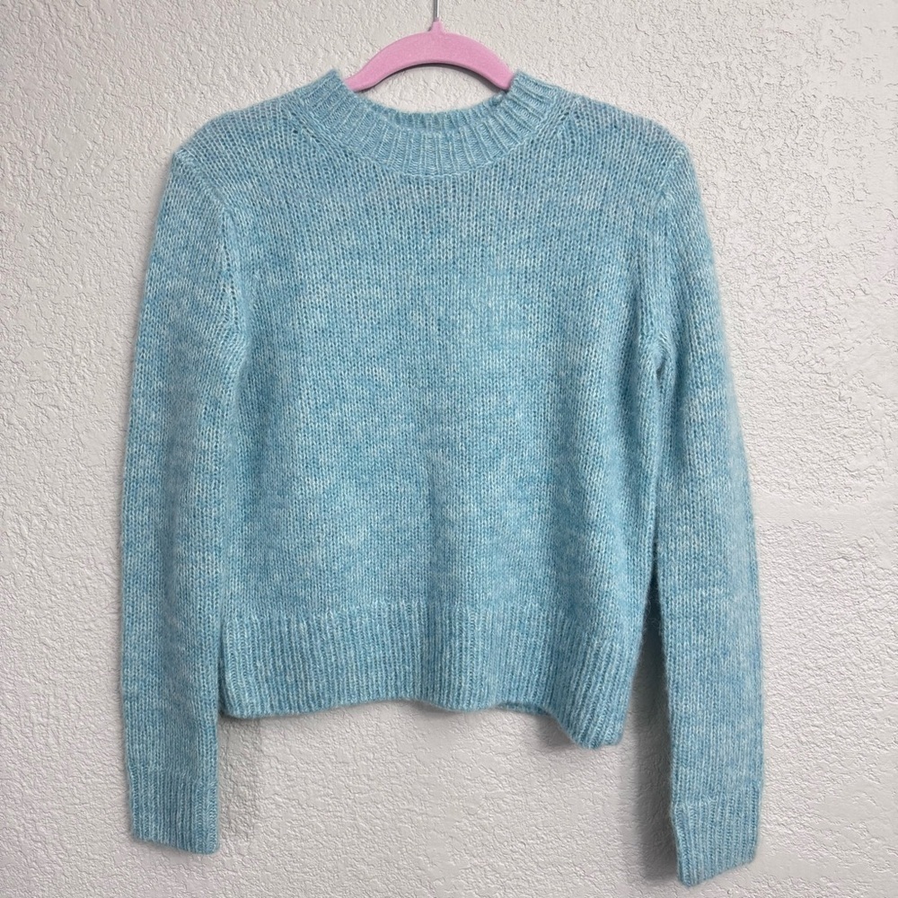 Vince Alpaca Wool Blend Blue Crewneck Sweater NWT - Size XS